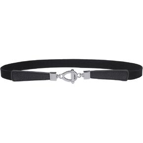 Womens 0.8" Width Skinny Elastic Waist Belt Stretch Cinch Belt Thin Belt in Saudi Arabia