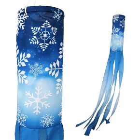 Madrona Brands Winter Snowflake Windsock | Durable Outdoor Hanging Holiday Decoration | Yard, Patio, Garden and More | 60 Inch in Kuwait