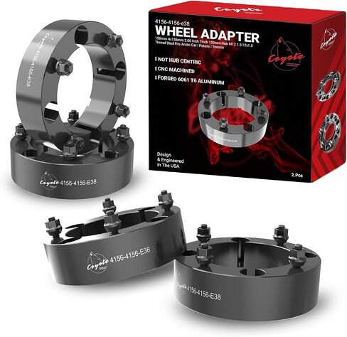 Wheel Accessories Parts 4 Pcs ATV UTV Wheel Spacers 4 on 156mm 4x156mm 2.00" Thick 3/8" Thread Stud 130mm Hub Fits Arctic Cat | Polaris | Textron in Kuwait
