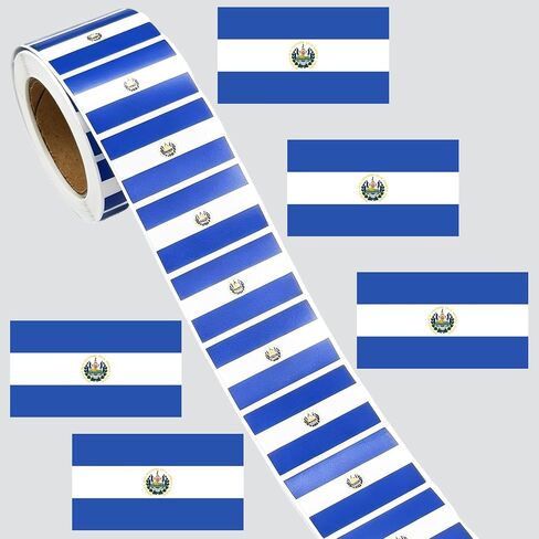 500 Pcs El Salvador Flag Stickers Salvadoran Flags Labels in Saudi Arabia