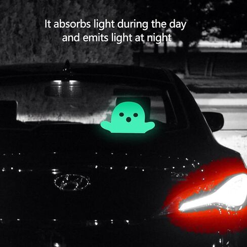 2 Pcs Halloween Car Stickers Ghost Car Window Sticker Decorations Glow in The Dark Car Accessories Spooky Halloween Car Decals Halloween Decor for car in Saudi Arabia