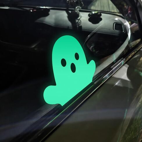 2 Pcs Halloween Car Stickers Ghost Car Window Sticker Decorations Glow in The Dark Car Accessories Spooky Halloween Car Decals Halloween Decor for car in Saudi Arabia