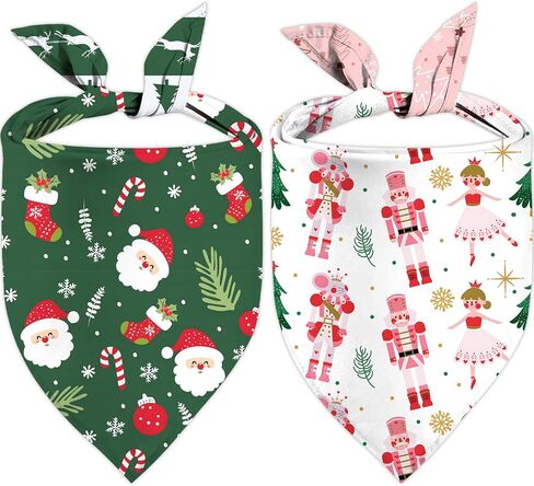 Halloween Dog Bandanas, Double Sided 4 Patterns Reversible Triangle Pet Scarfs with Pumpkin, Spider, Bat, Ghost, Fall Dog Bandanas for Boy and Girl 2 Pack Cat Bib Handkerchief Holiday Set L in Saudi Arabia