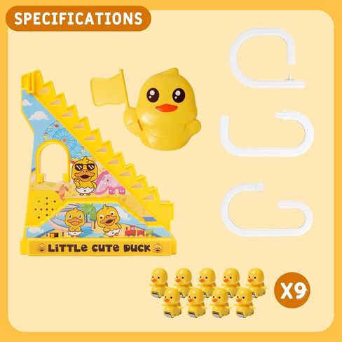 Kids Small Duck Climb Stair Slide Toy,Duck Roller Coaster Tracks Toys Set in Kuwait