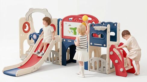 Toddler Playsets Slide for Backyard Indoor 12-in-1 in Kuwait