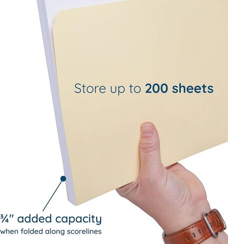 100 Blue Summit Supplies Heavy Duty File Folders Letter Size with 1/3 Cut Reinforced Tabs, Thick 14pt Manila Paper, Heavy Duty Manila Folders for Office, Home, or Classroom in Kuwait
