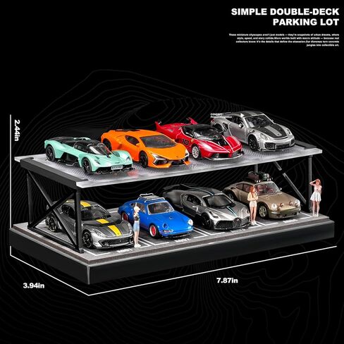 Display Case for Hot Wheels 1/64 Diecast Cars Garage Storage Rack Dustproof in Kuwait