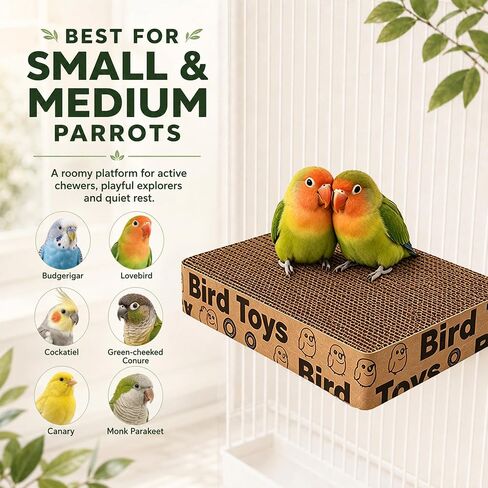 7.8" Paper Bird Shredding Toys,Bird Cage Platform for Small Medium Parrots in Saudi Arabia