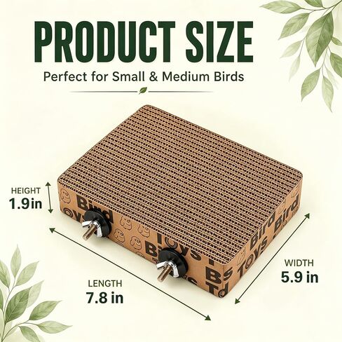 7.8" Paper Bird Shredding Toys,Bird Cage Platform for Small Medium Parrots in Saudi Arabia