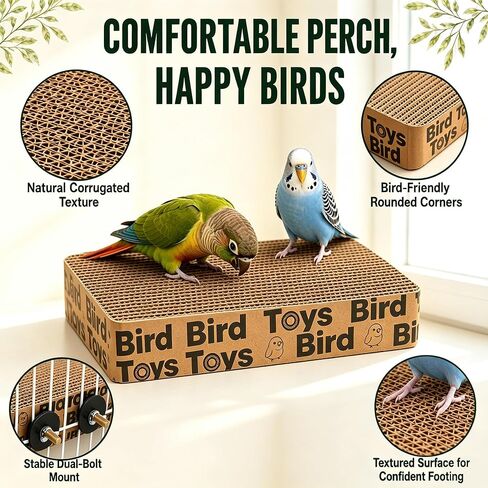7.8" Paper Bird Shredding Toys,Bird Cage Platform for Small Medium Parrots in Saudi Arabia