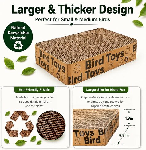 7.8" Paper Bird Shredding Toys,Bird Cage Platform for Small Medium Parrots in Saudi Arabia