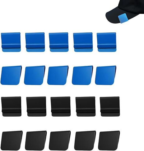 12 Pack Blank Aluminum Hat Brim Clips, 6 Royal Blue + 6 Black, for Laser Engraving, Vinyl, UV Printing, DIY Golf Hat Accessories, Customizable Hat Clips for Small Business & Personalized Gifts in Kuwait