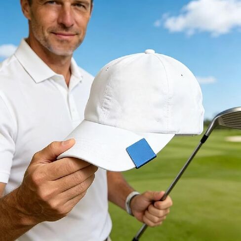 12 Pack Blank Aluminum Hat Brim Clips, 6 Royal Blue + 6 Black, for Laser Engraving, Vinyl, UV Printing, DIY Golf Hat Accessories, Customizable Hat Clips for Small Business & Personalized Gifts in Kuwait