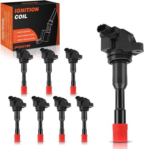 DRIVESTAR 8PCS Ignition Coil Pack Front 2003-2011 for Honda Civic Hybrid 1.3L L4 Compatible with UF374 C1408 5C1405 in Kuwait