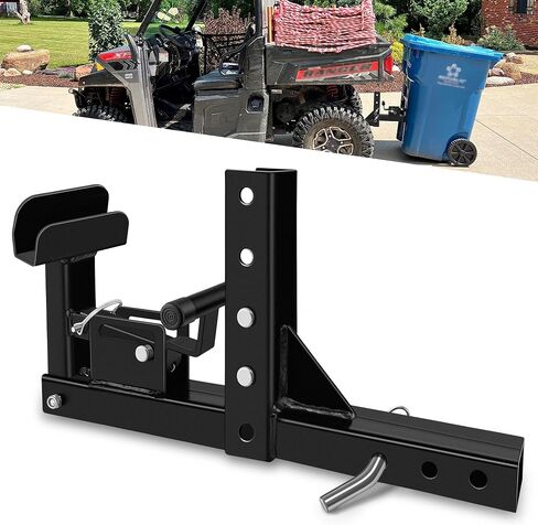 VONLX Adjustable Trash Can Transporter Hitch with Adaper Garbage Can Hauler Towing Hitch Carrier with 2'' Hitch Receiver Fits Most Models of Trailers,Trucks,Cars,Golf Carts,ATVs in Kuwait