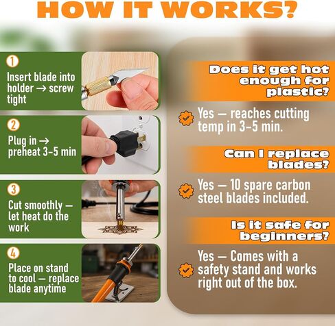 Hot Knife Cutting Tool 30W, Electric Pumpkin Carving Foam Cutter in Saudi Arabia