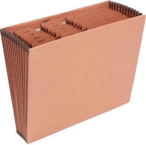 Staples 595369 Heavy-Duty Expanding File Jan-Dec Index Letter Size Brown in Kuwait