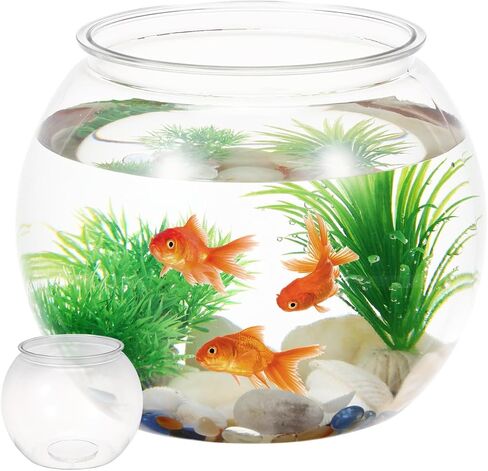 Clear Plastic Fish Bowl Round Aquarium 8.6 Inch Wide in Saudi Arabia