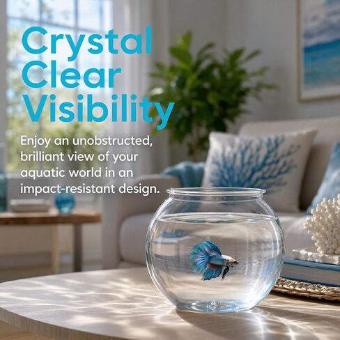 Clear Plastic Fish Bowl Round Aquarium 8.6 Inch Wide in Saudi Arabia