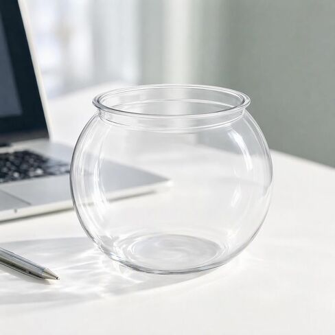 Clear Plastic Fish Bowl Round Aquarium 8.6 Inch Wide in Saudi Arabia