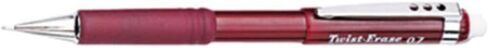 Pentel Automatic Pencil with Twist Eraser, 0.7 mm, Red (QE517B) in Kuwait