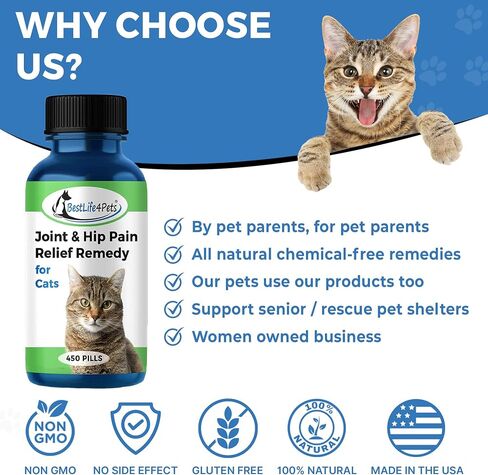 BestLife4Pets Cat Joint Supplement and Mobility Support - 400 Pills in Kuwait
