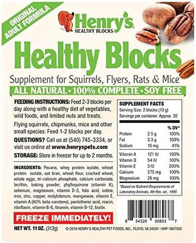 Henry's Healthy Blocks Food for Squirrels, Flyers, Rats and Mice in Kuwait