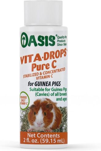 OASIS #80254 Vita Drops-Pure C for Guinea Pig, 2-Ounce, Packaging may vary in Kuwait