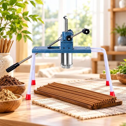 Manual Buddha Incense/Clay Extruder with 3 Different Sized Mould Plates(2/2.5/3mm), Manual Stick Incense Making Machine, Adjustable Bracket Length 50–56cm & Lever-Style, for DIY Fragrance in Saudi Arabia