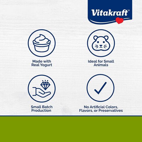 Vitakraft Drops Rabbit, Guinea Pig & Hamster Treat Yogurt Flavor 5.3 oz. in Kuwait