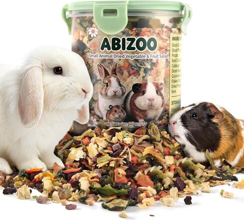 Abizoo Small Animal Treats Dried Vegetable & Fruit Bunny Treats Mix in Kuwait