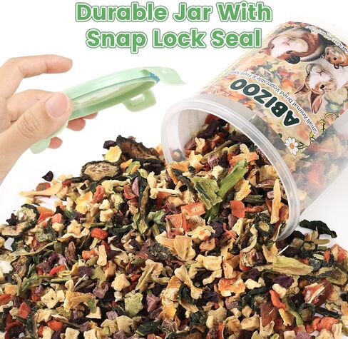 Abizoo Small Animal Treats Dried Vegetable & Fruit Bunny Treats Mix in Kuwait