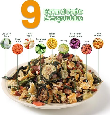 Abizoo Small Animal Treats Dried Vegetable & Fruit Bunny Treats Mix in Kuwait