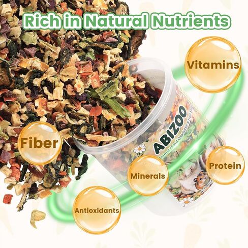 Abizoo Small Animal Treats Dried Vegetable & Fruit Bunny Treats Mix in Kuwait