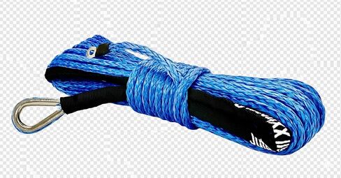 Jutemill Synthetic Winch Rope 1/2 Inch X 50 ft Blue. Recovery Cable for ATV UTV SUV 4 Truck Hitch, Boat Trailer, Tow Rope, Ramsey Replacements (1/2" x 50ft, Blue) in Kuwait