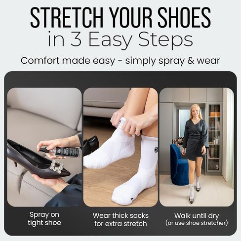 FOOTMATTERS Professional Boot & Shoe Stretch Spray – Softener & Stretcher for Leather, Suede, Nubuck, Canvas – 4 oz in Saudi Arabia