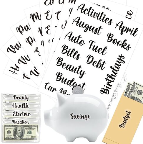 Budget Stickers for Cash Envelopes, Mageeki 80 Cash Envelope System Budget Binder Label Stickers, Vinyl Decals for Money Organizer Wallet & A6 Cash Binder & Finance Planner in Kuwait