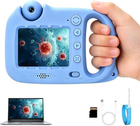 Kids Microscope Camera, 1000X Digital Microscope with Flip-Up Camera in Kuwait