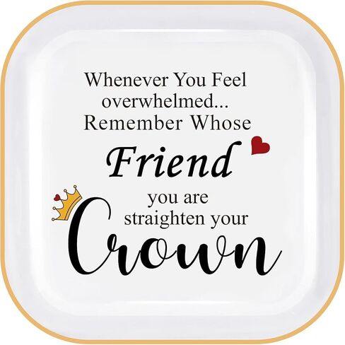هدايا PUDDING CABIN Friend للنساء - بغض النظر عن المكان الذي نذهب إليه، بغض النظر عما نفعله، سوف تحظى بي دائمًا، وسوف أكون معك دائمًا! —هدايا للأصدقاء الذين يذهبون بعيدًا عن الصداقة، طبق دائري من السيراميك in Kuwait
