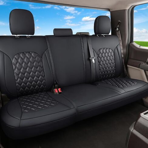 Tacoma Front Seat Covers, Leather Car Seat Covers Custom Fit for Toyota Tacoma 2016-2023 2022 2021 Double & Crew Cab SR, SR5, Limited, TRD Pro, TRD Sport, TRD Off-Road (Front Pair/Black) in Saudi Arabia