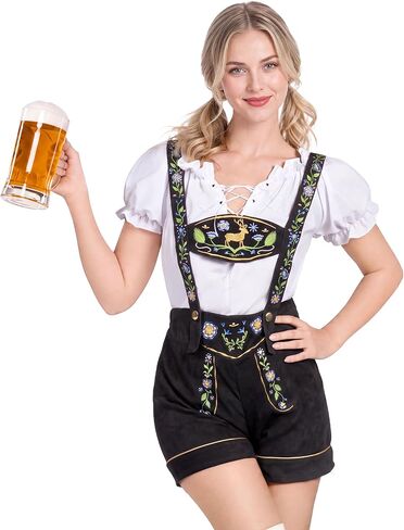 مجموعة أزياء Spooktacular Creations German Oktoberfest Beer Girl، مناسبة لحفلات الهالوين للبالغين in Kuwait