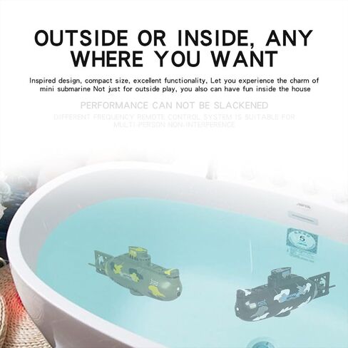 Mini RC Submarine Waterproof Electric Military Model, 6 Channel RC Toy in Kuwait