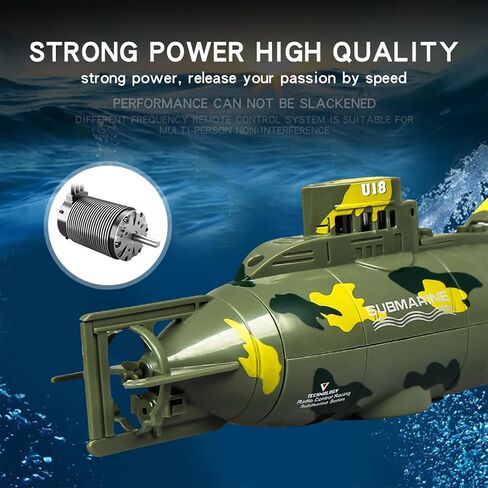Mini RC Submarine Waterproof Electric Military Model, 6 Channel RC Toy in Kuwait