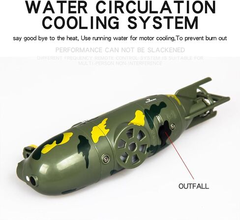 Mini RC Submarine Waterproof Electric Military Model, 6 Channel RC Toy in Kuwait