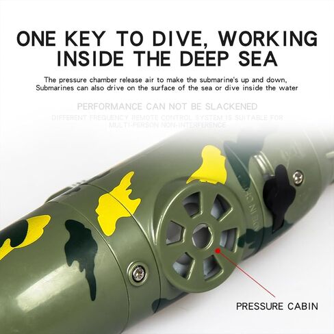 Mini RC Submarine Waterproof Electric Military Model, 6 Channel RC Toy in Kuwait