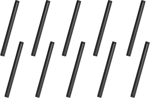 HITOMEN 3/4" x 11" Industrial Iron Pipe (10 PCS) - Heavy Duty Metal Steel Black Threaded Pipes for DIY Wall Mounted Vintage Retro Shelving & Rustic Shelf Brackets in Kuwait