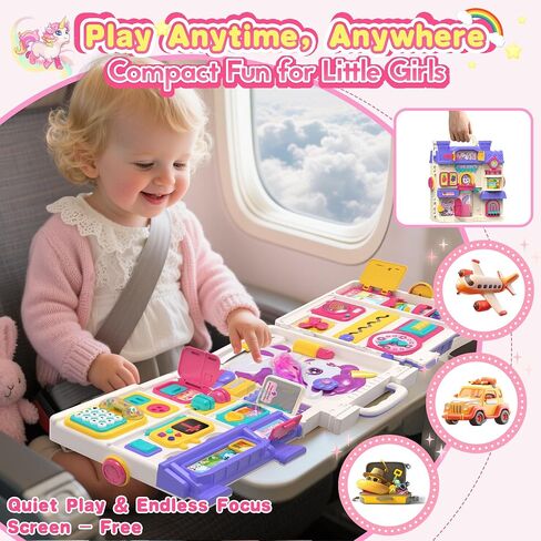 ELFJOY Montessori Toy for 1 Year Old Girl Gift, Montessori Busy Board for 1-2 Year Old, 56+ Bilingual Early Educational Learning Toddler Baby Girl Toys, First Birthday Gift for Little Girls in Saudi Arabia