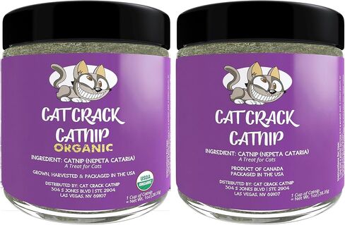 Cat Crack Catnip 1 Cup Bundled with Organic Catnip 1 Cup, Premium Blend Safe for Cats, Infused with Maximum Potency Your Kitty is Sure to Go Crazy in Kuwait