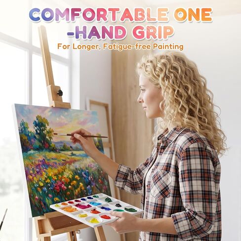 20-Well Paint Palette, Plastic Mixing Tray for Watercolor, Acrylic, Gouache in Kuwait