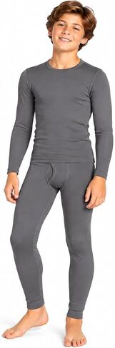 Thermal Underwear Set – 2 Piece Brushed Fleece Top and Long Johns (2T-16) in Kuwait
